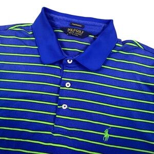 Performance Polo Golf Ralph Lauren TPC Sawgrass Men's Shirt XL Blue Green SS